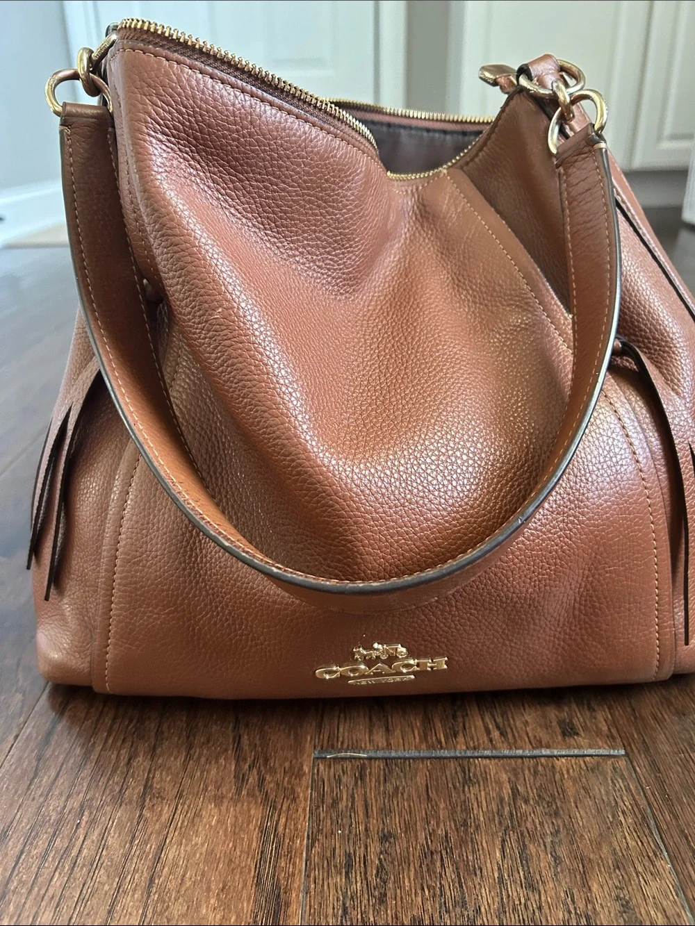 Marlon Coach Pebbled Leather Hobo Bag in Brown